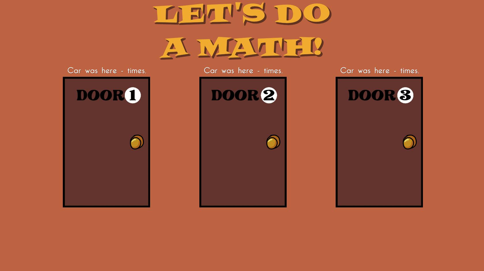 PLAYABLE Monty Hall Problem Simulator