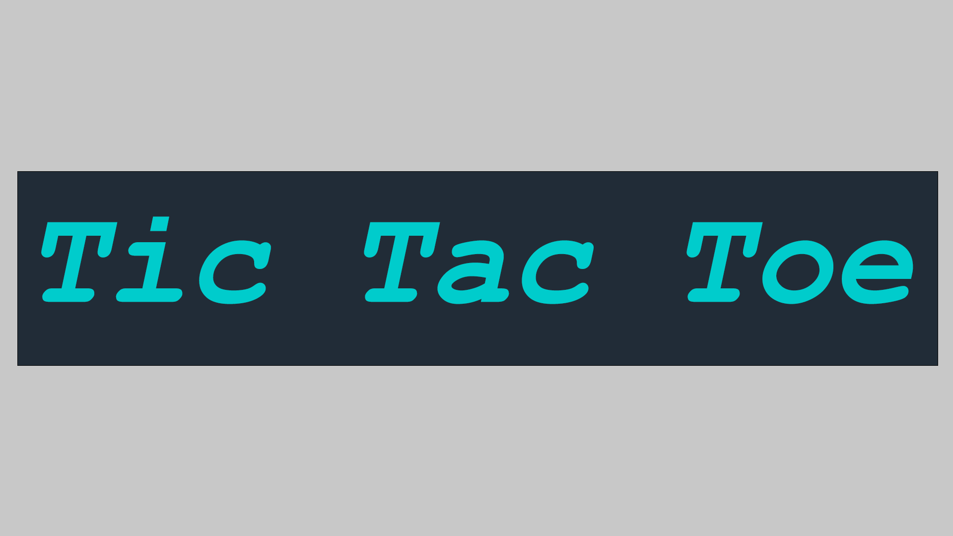Tic Tac Toe Multiplayer Local