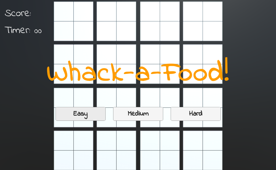 Unity Create with code Course: Whack a food challenge BASIC & Bonus features