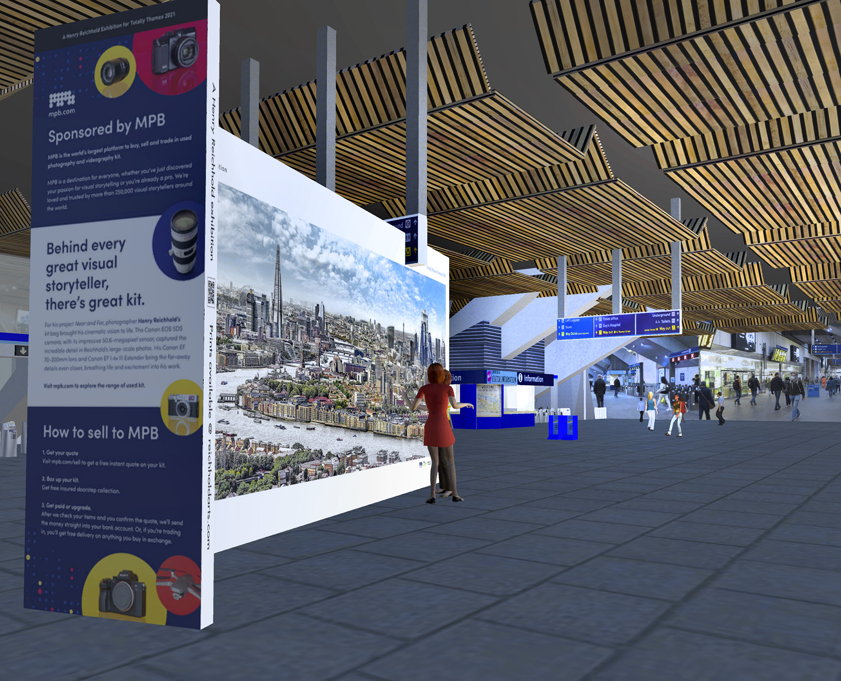 Virtual London Bridge station  'Totally Thames' Festival 'Near and 'Far' exhibition experience 