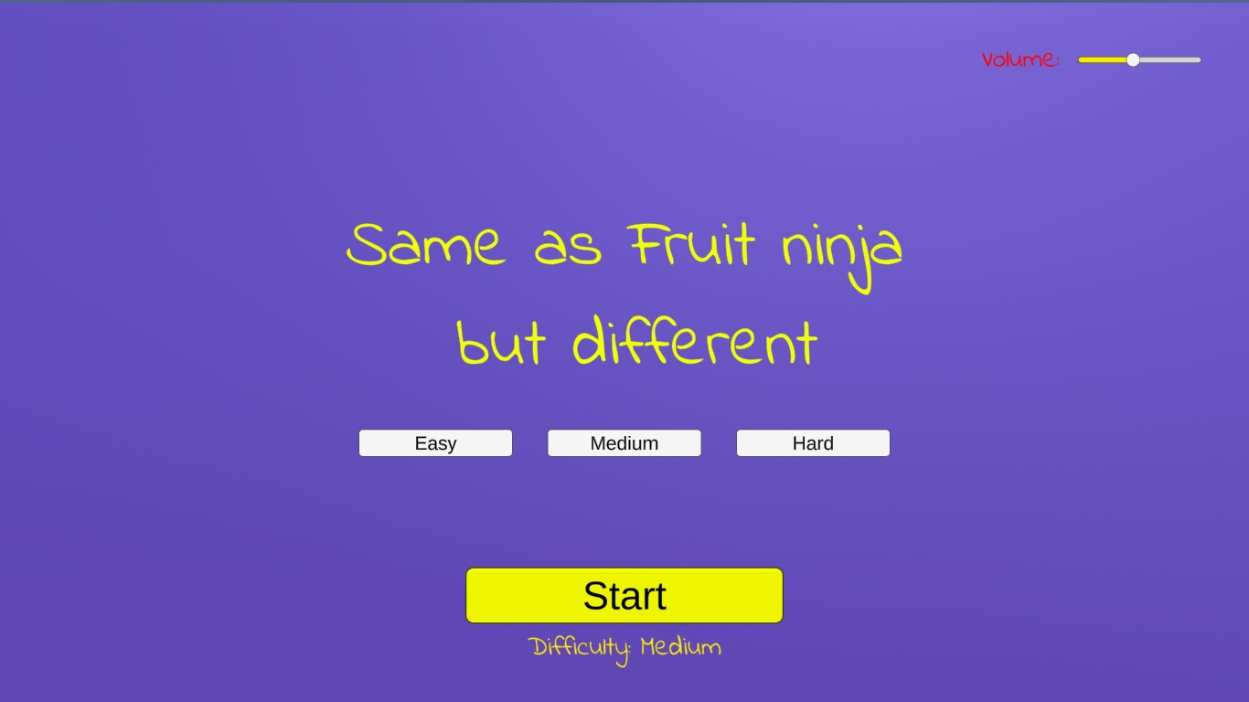 Same as Fruit Ninja but different