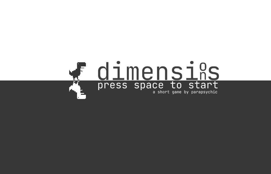 dimensions: a chrome://dino game with a dimensional twist
