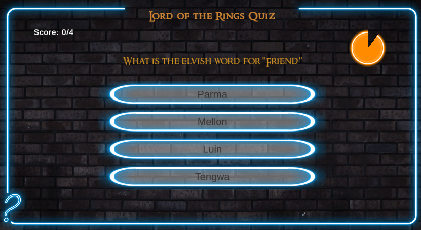 Lord of the Rings Quiz Final